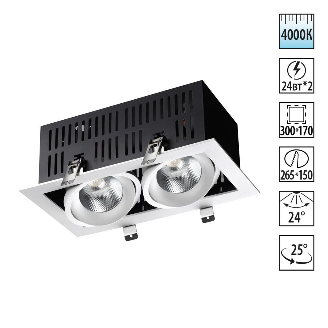 358441 NT Светильник 2*24Вт 4000К 100-265В IP20 SPOT